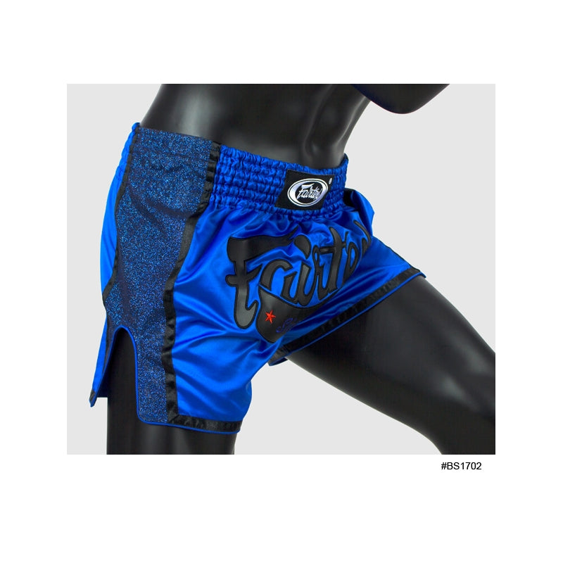 FAIRTEX MUAY THAI SHORTS BLACK/BLUE