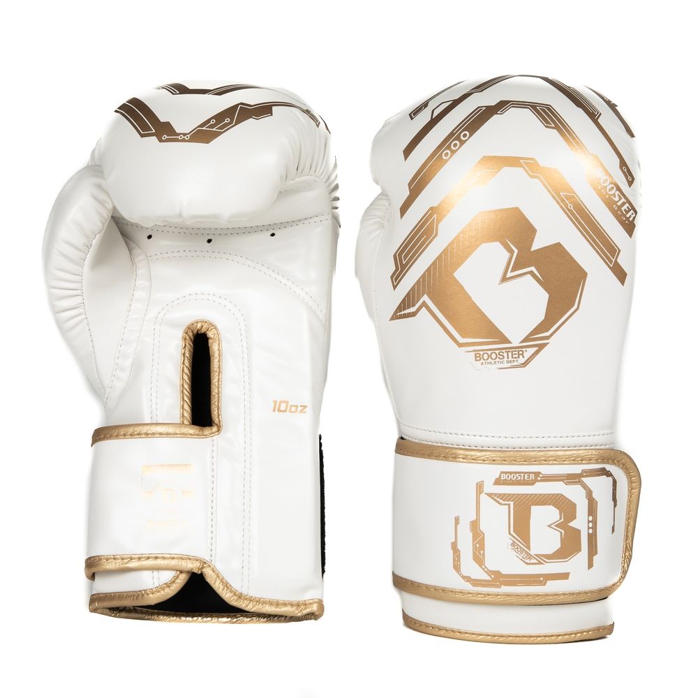 Gants de kickboxing Booster pour enfants Elite V2 - Blanc/Or