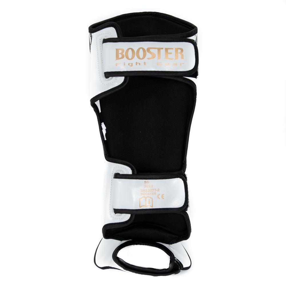 BOOSTER KICKBOXING SHIN GUARDS BANGKOK - WHITE/GOLD/BLACK