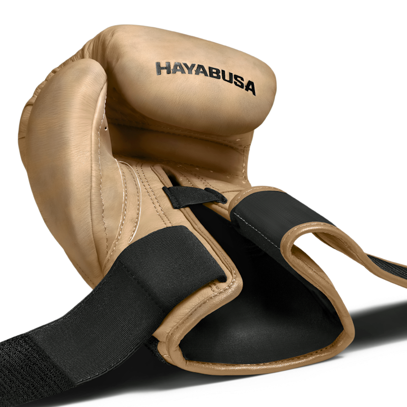 Gants de boxe Hayabusa T3 LX en cuir beige (coups de pied)