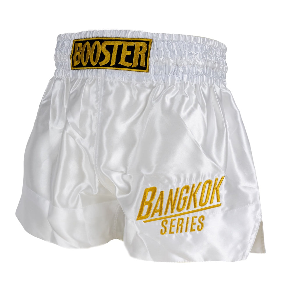 BOOSTER KICKBOXING SHORTS BANGKOK WHITE/YELLOW
