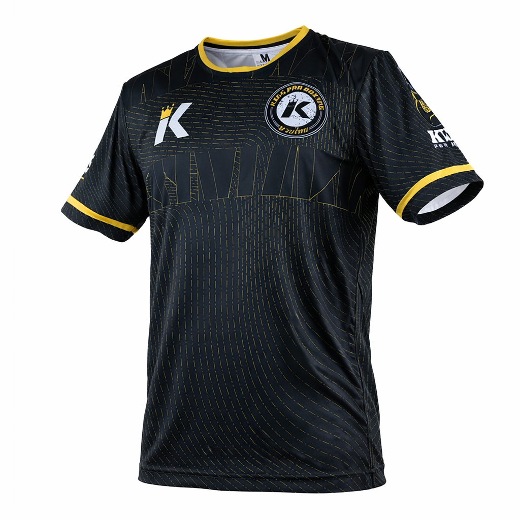 KING PRO BOXING 08 SHIRT-ZWART/GOUD