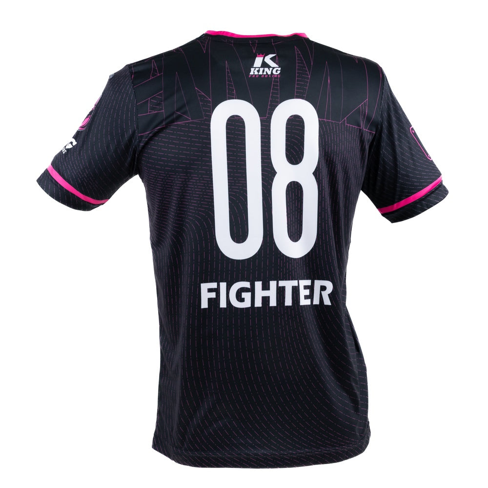 KING PRO BOXING 08 SHIRT-ZWART/ROOS