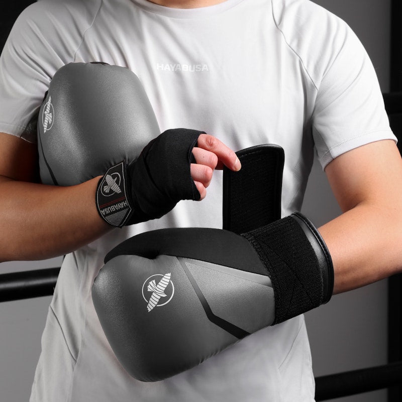 HAYABUSA E1 (KICK) BOXING GLOVES GREY