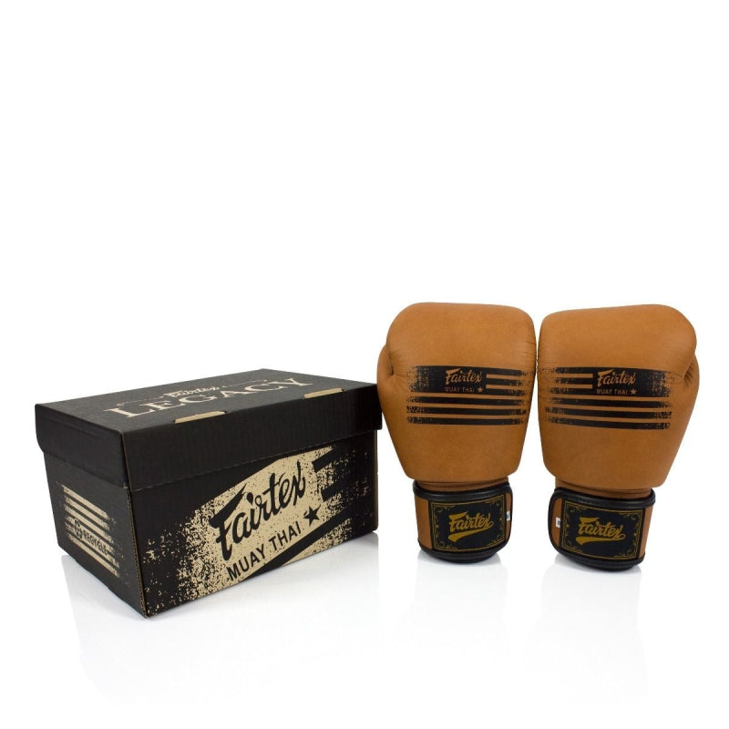 Gants de kickboxing Fairtex Legacy - Marron
