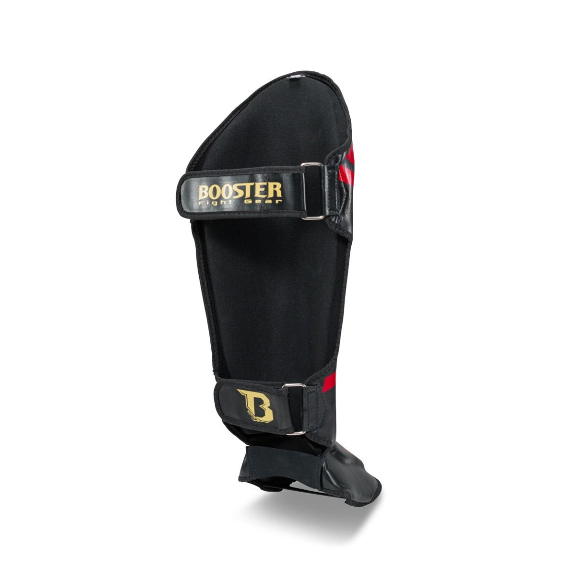 Protège-tibias de kickboxing Booster V10 - Noir/Rouge
