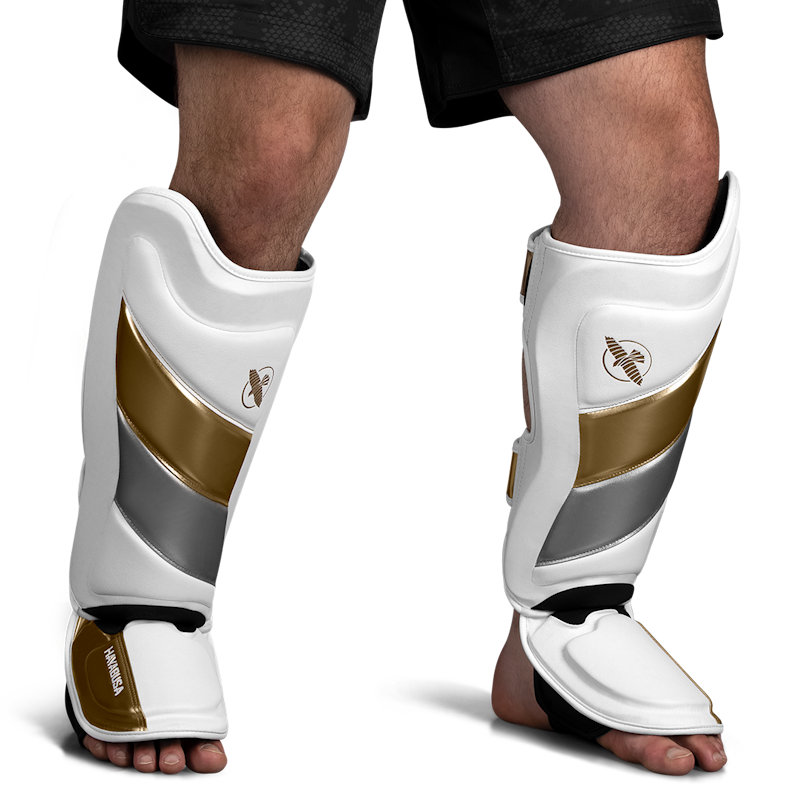 Protège-tibias Hayabusa T3 Striker Blanc/Or