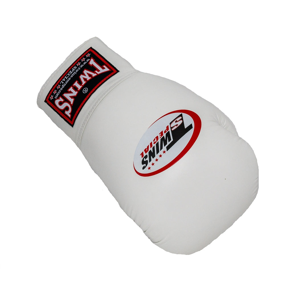 Gants de boxe Twins (Kick) à lacets BGLL 3 blancs