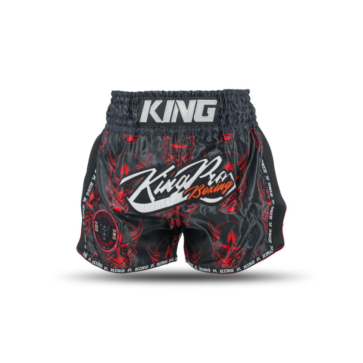 KING PRO KICKBOXING SHORTS DEVIL 4 - BLACK/RED