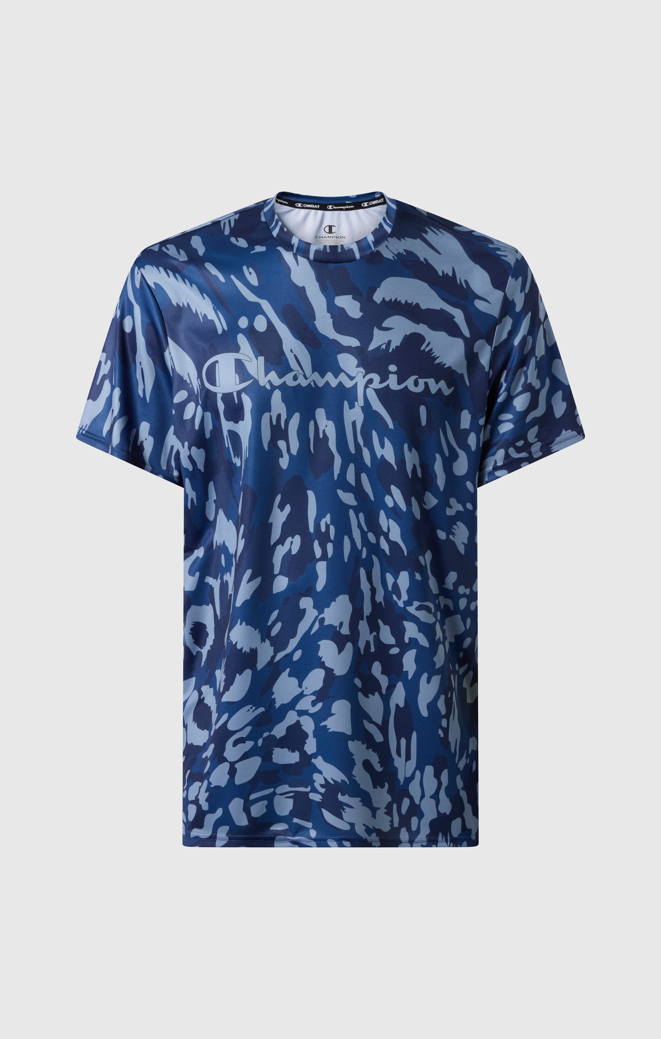 CHAMPION QUIK-DRY T-SHIRT COMBAT BLAUW