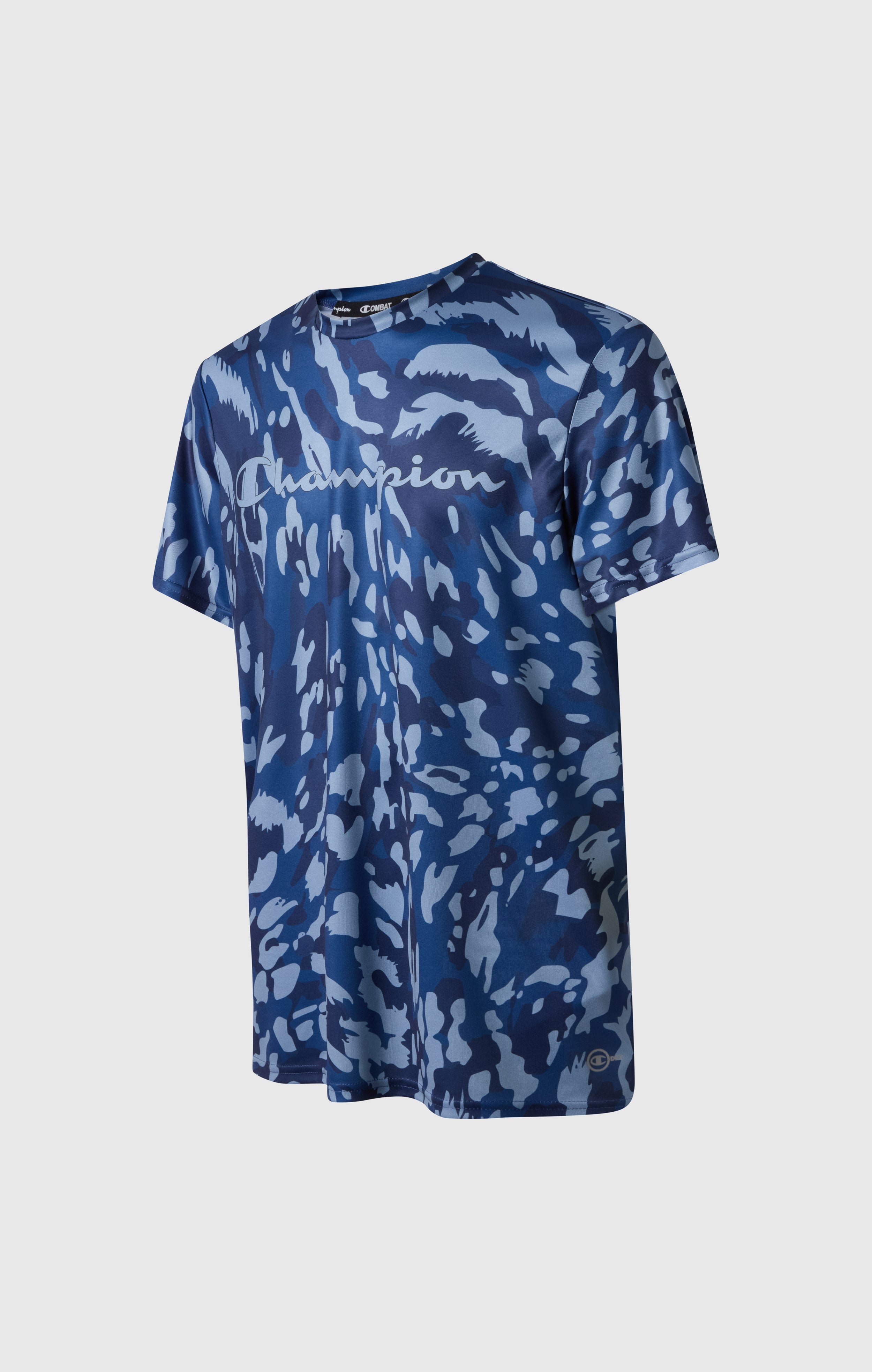 CHAMPION QUIK-DRY T-SHIRT COMBAT BLAUW