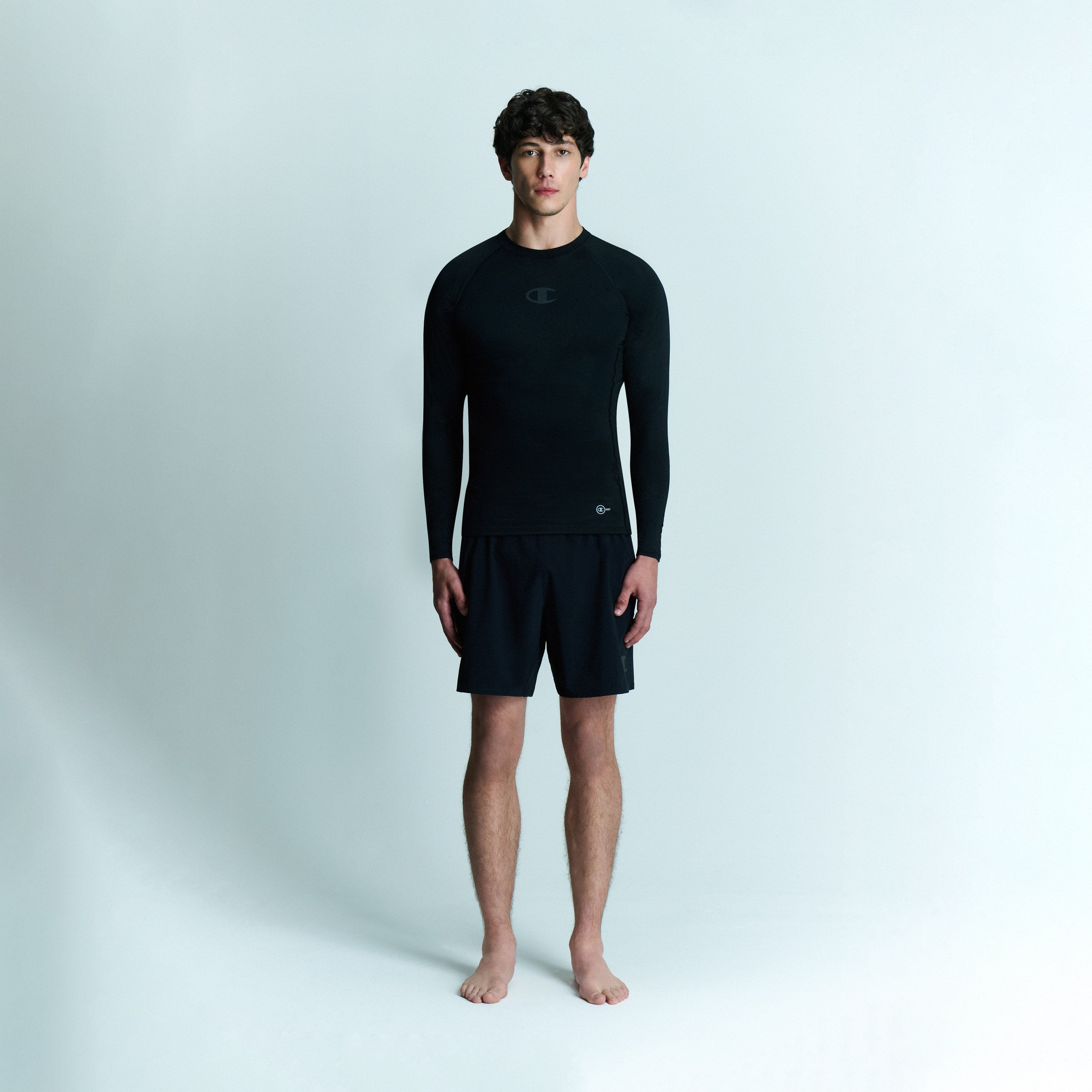 CHAMPION STRETCH NYLON SHORTS COMBAT ZWART