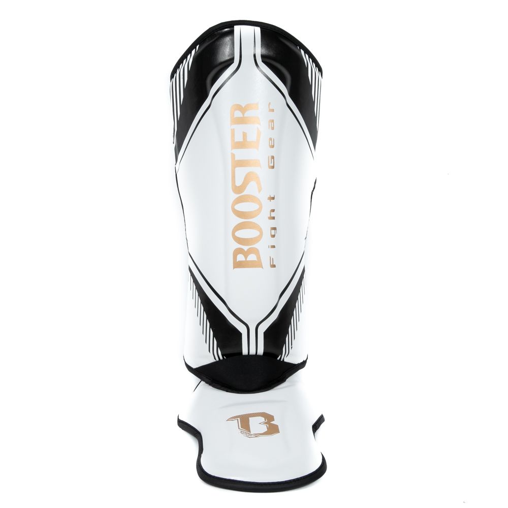 BOOSTER KICKBOXING SHIN GUARDS BANGKOK - WHITE/GOLD/BLACK