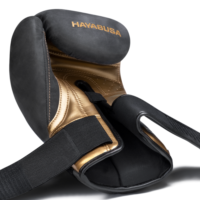 HAYABUSA T3 LX LEATHER (KICK) BOXING GLOVES BLACK GOLD