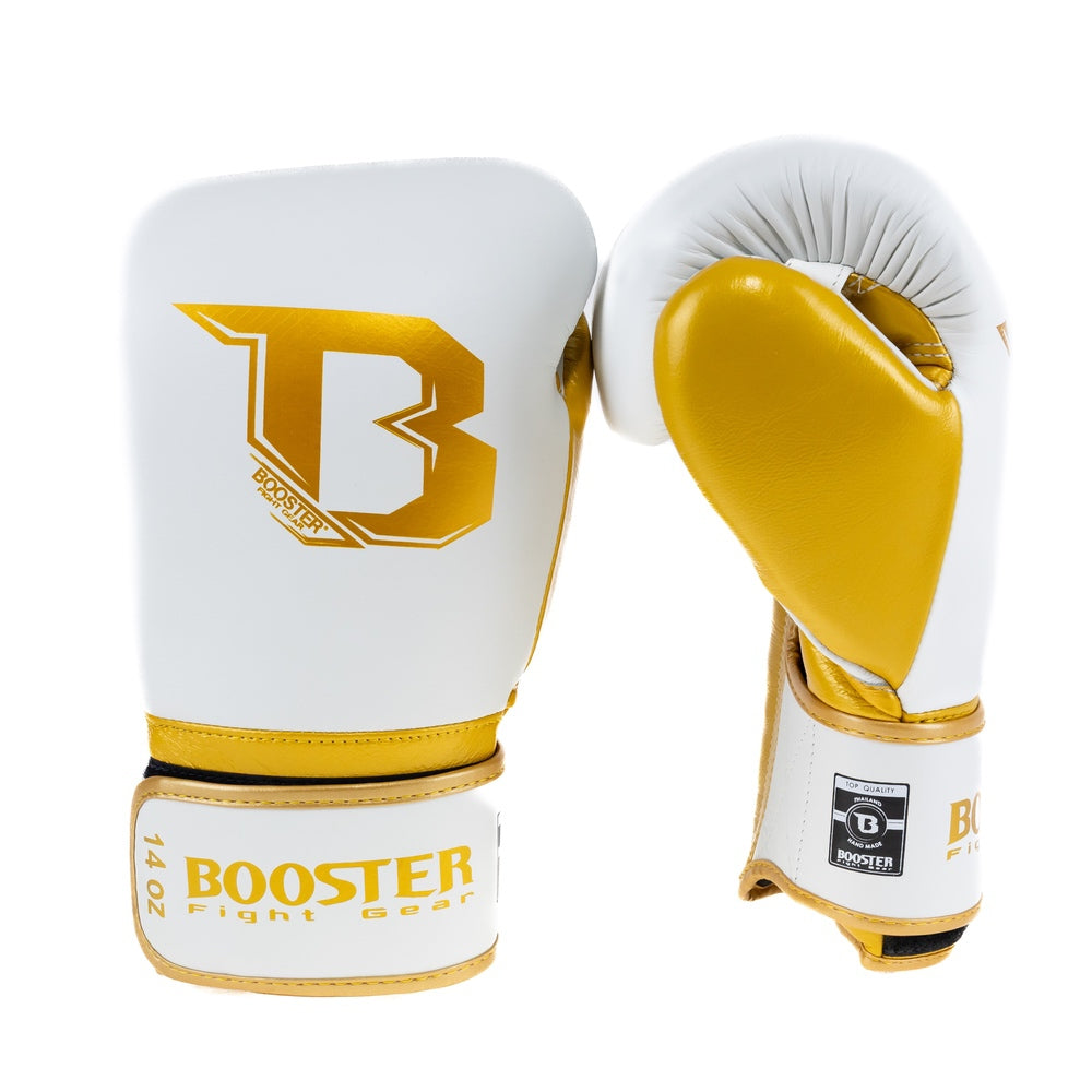 BOOSTER (KICK)BOXING GLOVES RS4 WHITE/GOLD