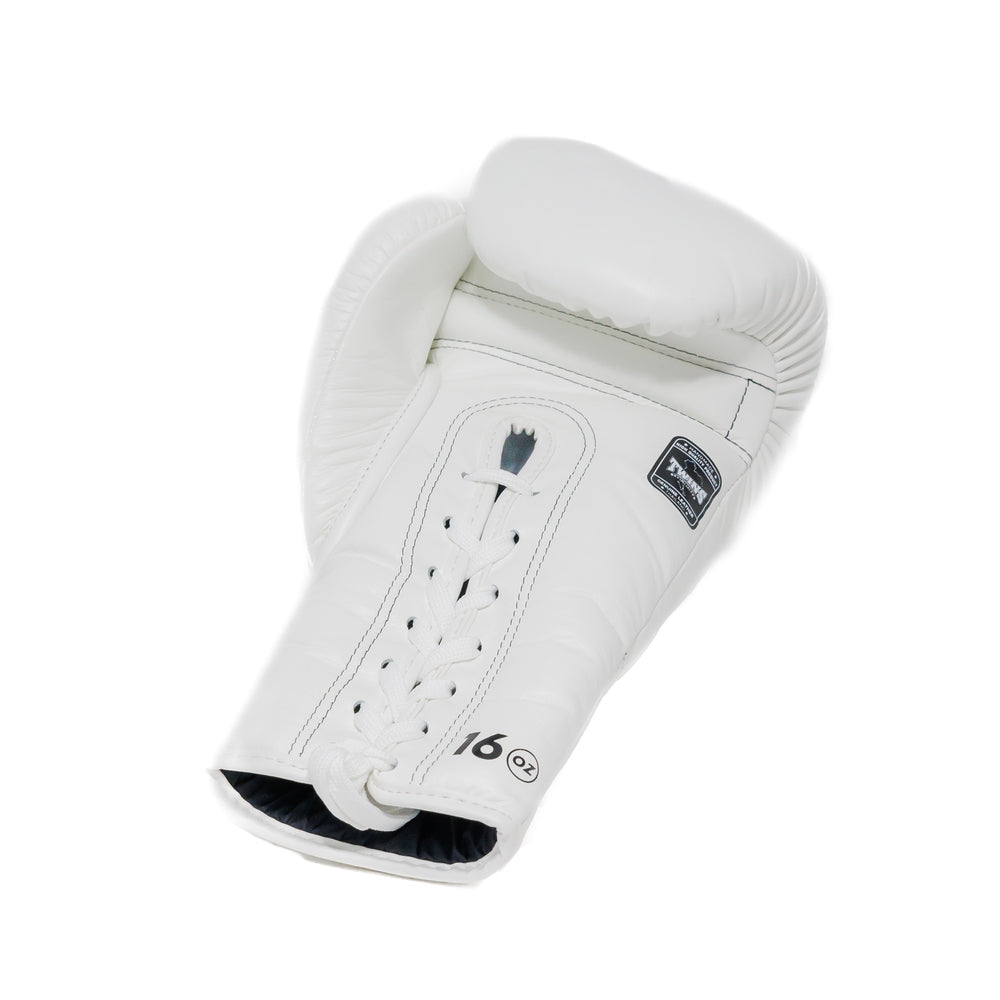 Gants de boxe Twins (Kick) à lacets BGLL 3 ​​blancs