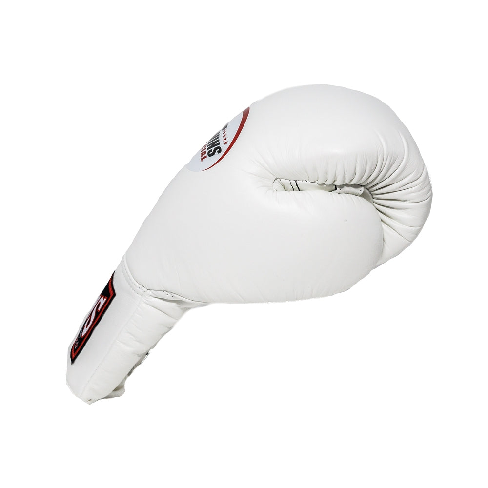 Gants de boxe Twins (Kick) à lacets BGLL 3 ​​blancs