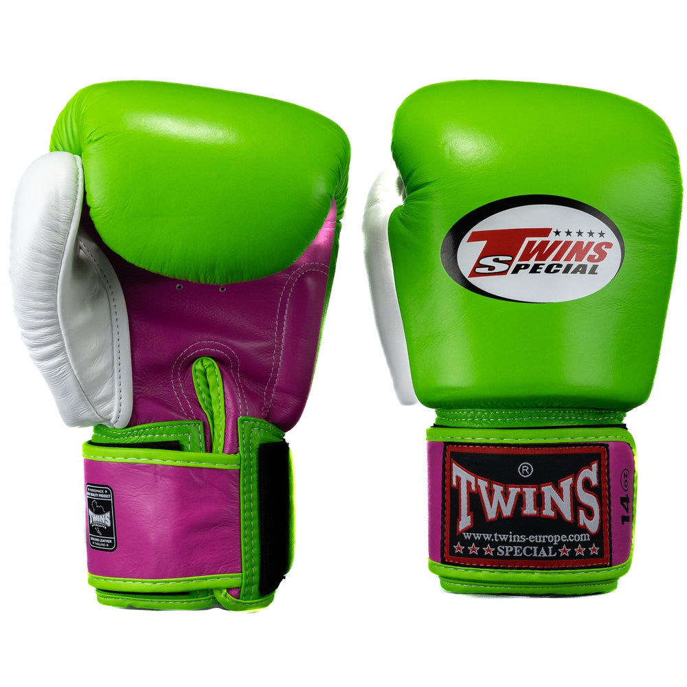 TWINS (KICK)BOXING GLOVES BGVL3-3T PURPLE/GREEN/WHITE