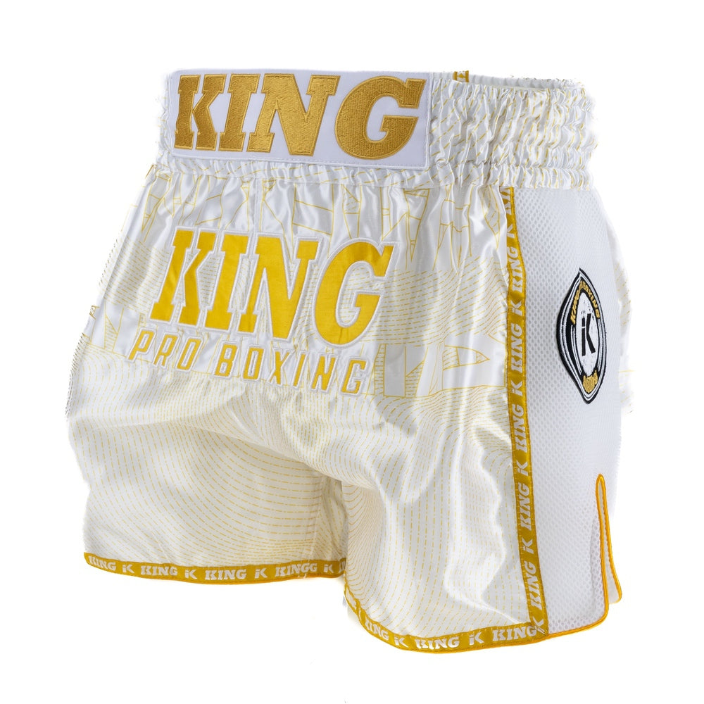 KING PRO BOXING APRON-WHITE/GOLD