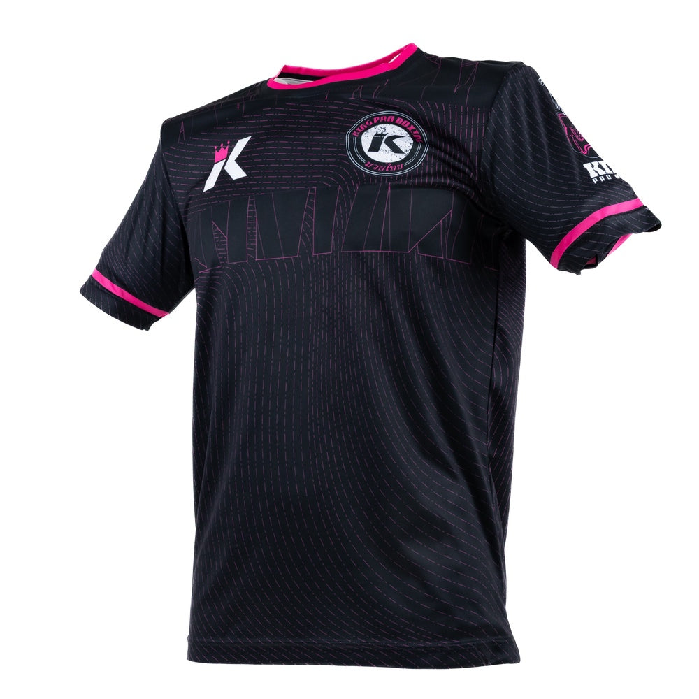 KING PRO BOXING 08 SHIRT-ZWART/ROOS