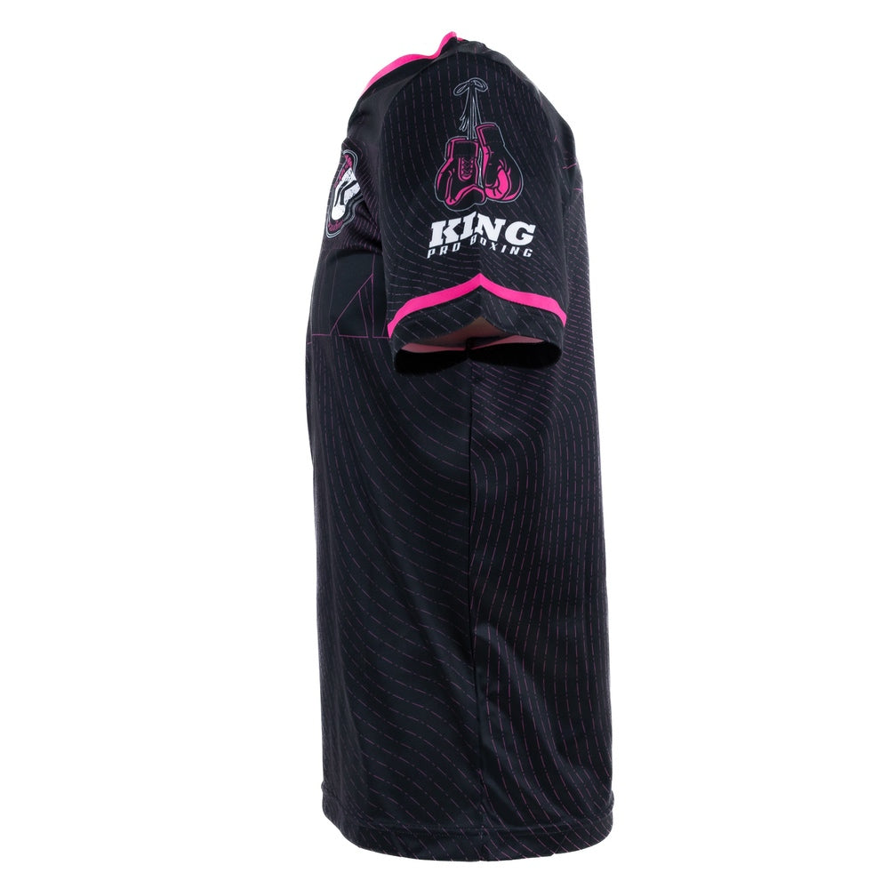 KING PRO BOXING 08 SHIRT-ZWART/ROOS