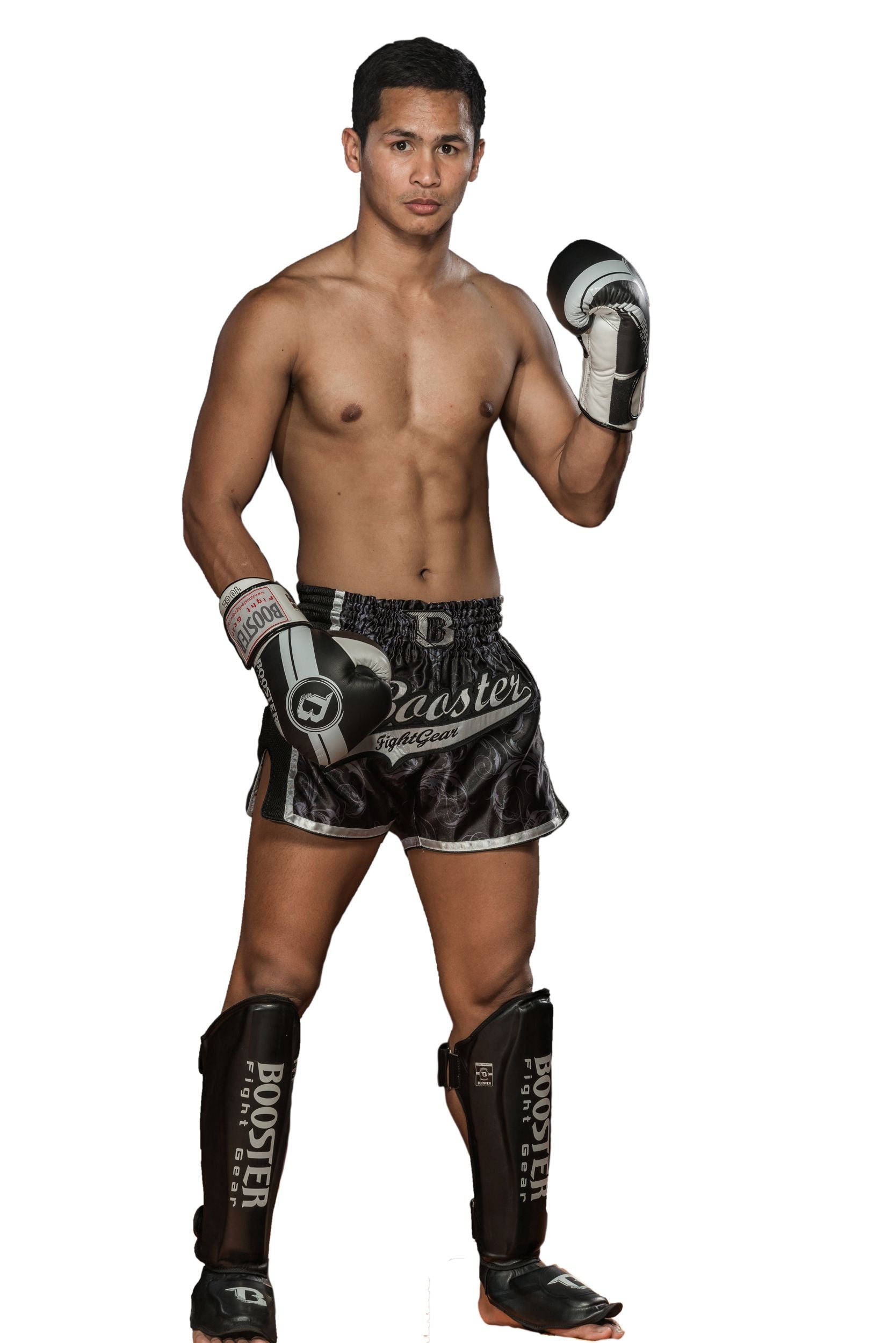 BOOSTER KICKBOXING SHIN GUARDS V3 - BLACK/WHITE