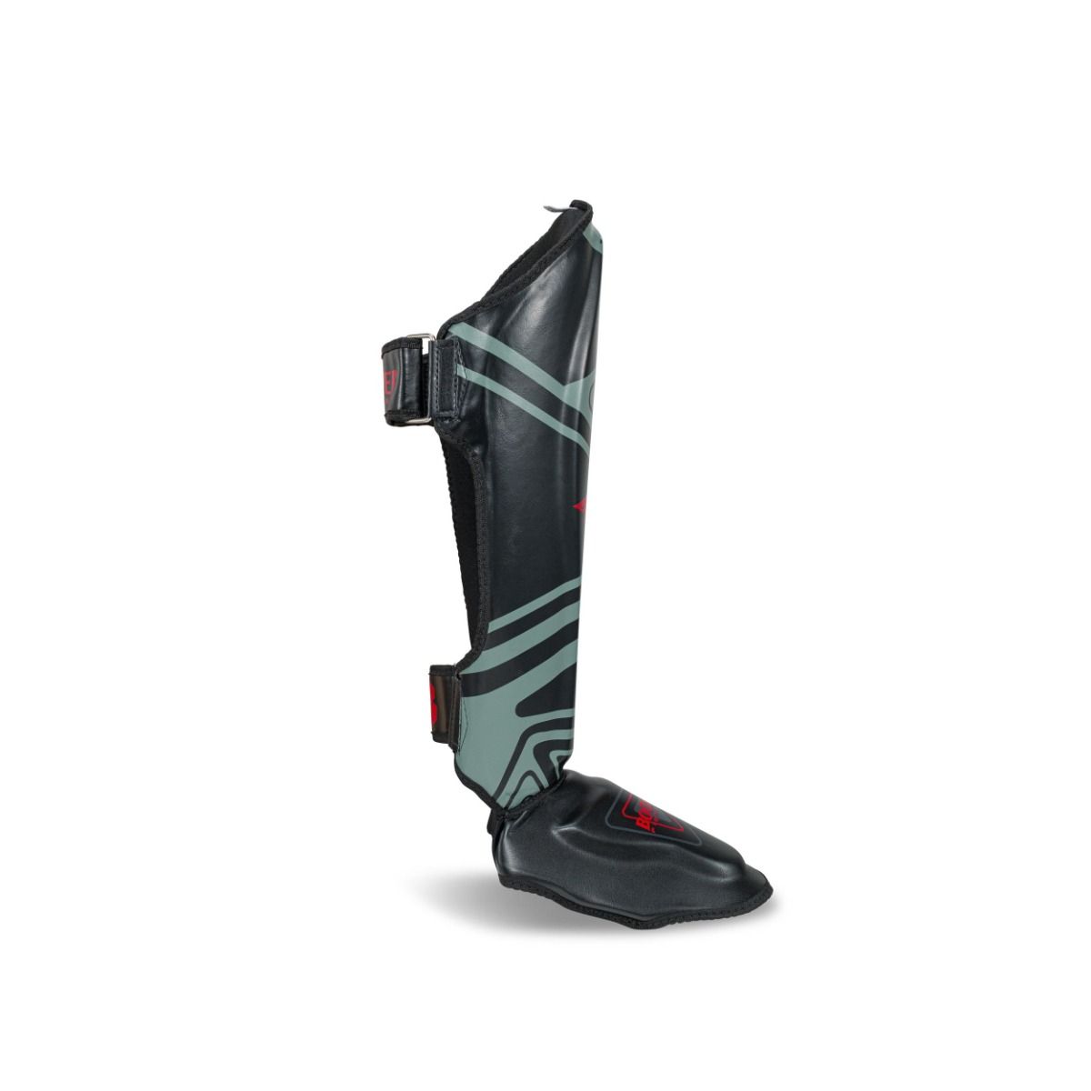 Protège-tibias de kickboxing Booster V10 - Noir/Gris