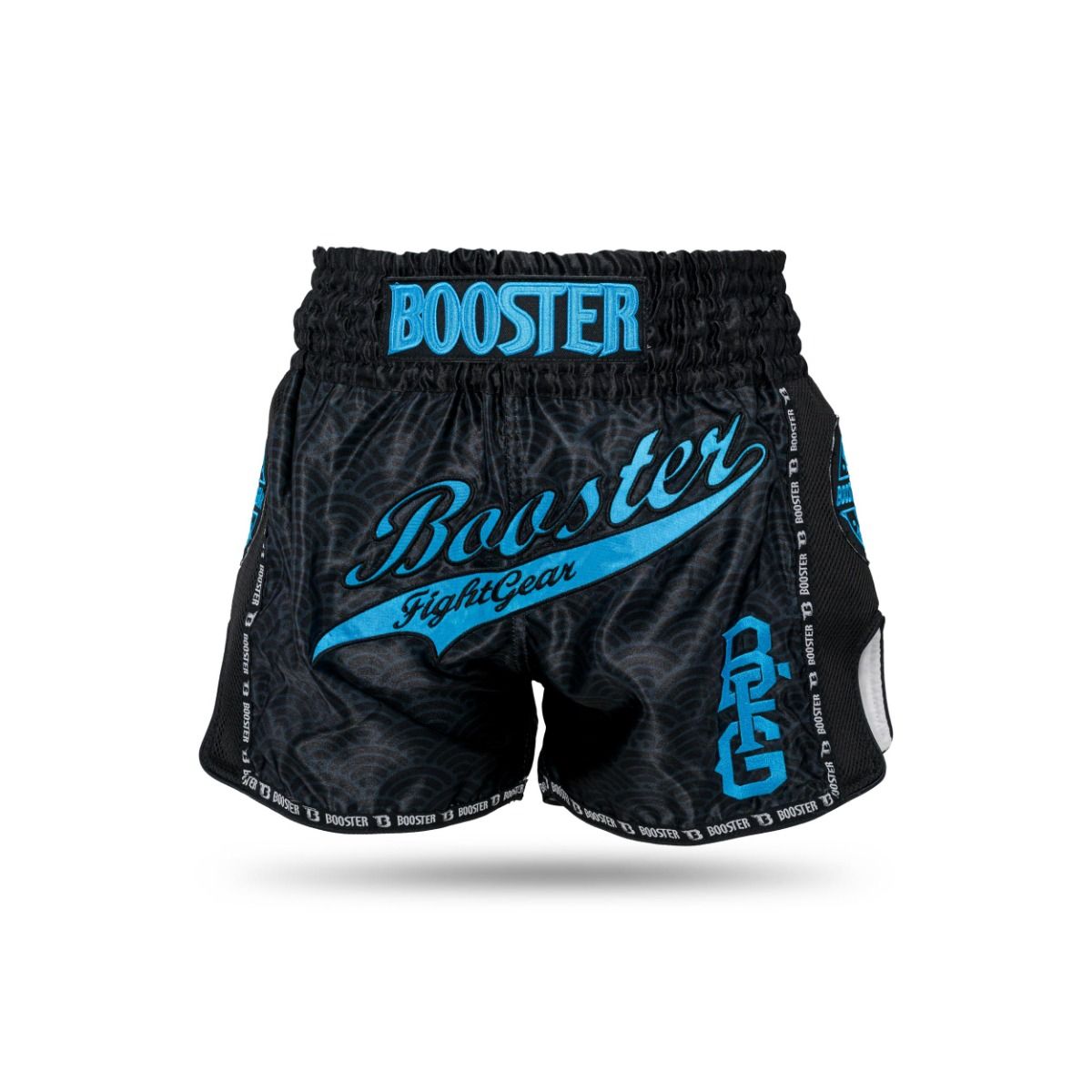 BOOSTER KICKBOXING SHORTS SLUGGER WAVE - BLACK/BLUE